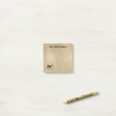 Post-it® Bull Caribou (Reindeer) Sur Ancien Papier (Sur un bureau)