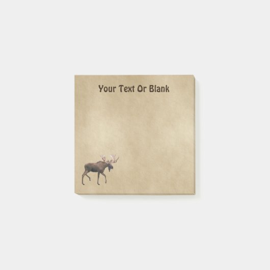 Post-it® Bull Moose Sur Ancien Papier (Devant)