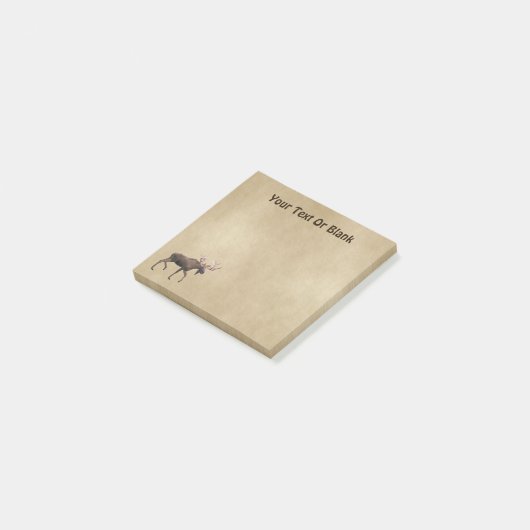 Post-it® Bull Moose Sur Ancien Papier (Incliné)