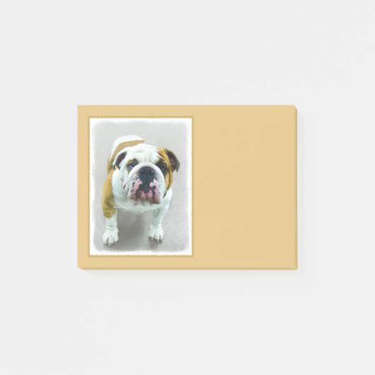 Post-it® Bulldog Painting - Joli art original chien (Devant)