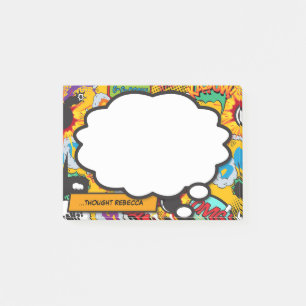 Post-it® Bulle de bande dessinée colorée personnalisée amus
