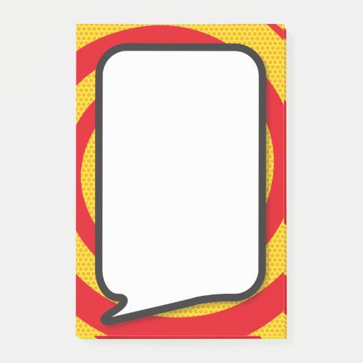 Post-it® Bulle de bande dessinée comique moderne (Devant)