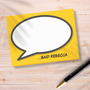Post-it® Bulle de bande dessinée d'art pop personnalisée