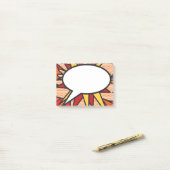 Post-it® Bulle de bande dessinée d'art pop tendance moderne (Sur un bureau)