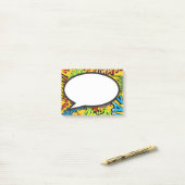 Post-it® Bulle de bande dessinée de discours amusant modern (Sur un bureau)