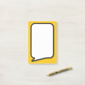 Post-it® Bulle de bande dessinée drôle et moderne (Sur un bureau)
