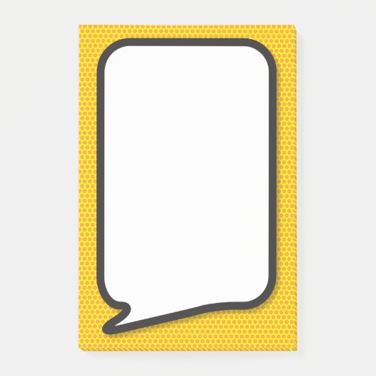 Post-it® Bulle de bande dessinée drôle et moderne (Devant)