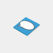Post-it® Bulle de bande dessinée drôle moderne bleu (Incliné)