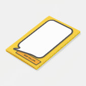 Post-it® Bulle de bande dessinée drôle personnalisée (Incliné)