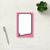 Post-it® Bulle de bande dessinée drôle rose (Bureau)