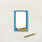 Post-it® Bulle de bande dessinée Pop Art (Sur un bureau)