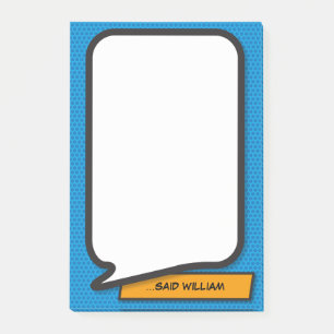 Post-it® Bulle de bande dessinée Pop Art