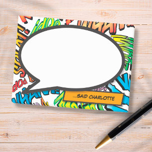 Post-it® Bulle de bande dessinée Pop Art