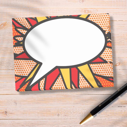 Post-it® Bulle de bande dessinée Pop Art