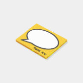 Post-it® Bulle de bande dessinée Pop Art Merci (Incliné)