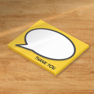 Post-it® Bulle de bande dessinée Pop Art Merci