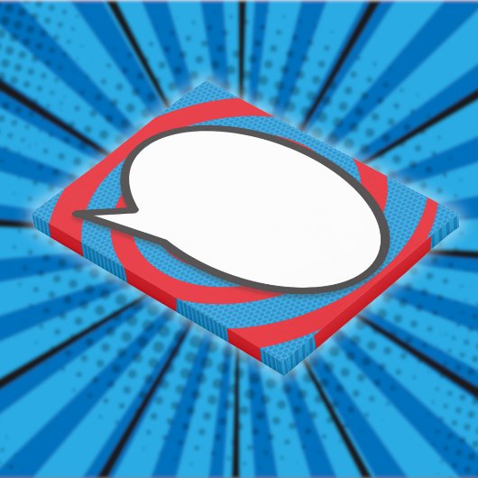 Post-it® Bulle de bande dessinée stylée moderne