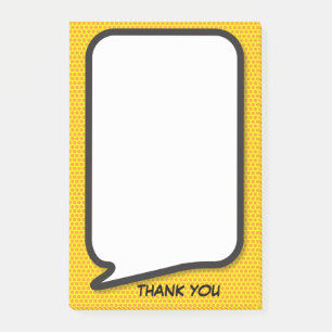 Post-it® Bulle de dialogue amusante Merci