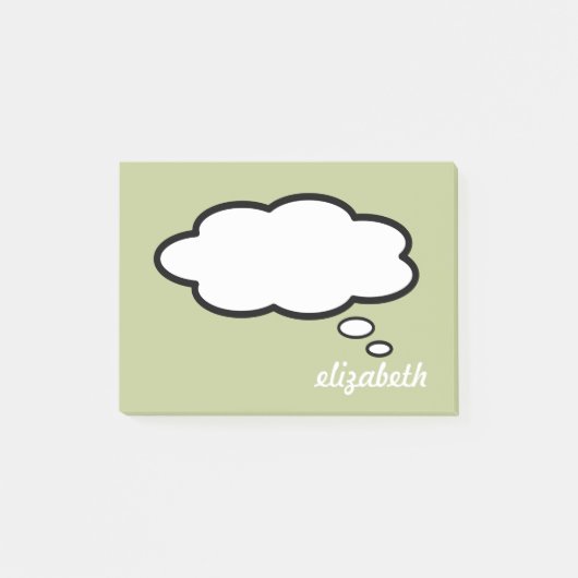 Post-it® Bulle de dialogue avec nom personnalisé (Devant)