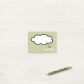Post-it® Bulle de dialogue avec nom personnalisé (Sur un bureau)