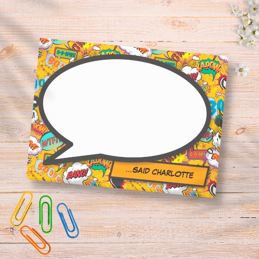 Post-it® Bulle de dialogue de bande dessinée moderne