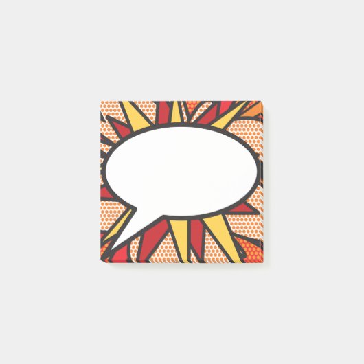 Post-it® Bulle de dialogue de bande dessinée moderne amusan (Devant)