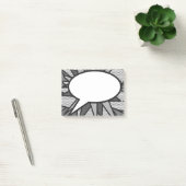 Post-it® Bulle de dialogue de bande dessinée noire et blanc (Bureau)