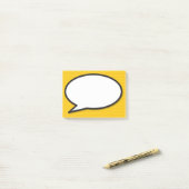 Post-it® Bulle de dialogue de bande dessinée Pop Art (Sur un bureau)