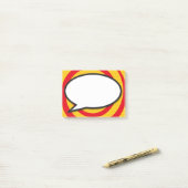 Post-it® Bulle de dialogue moderne drôle de bande dessinée (Sur un bureau)
