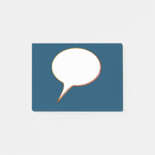 Post-it® Bulle de discussion blanche et noire nom personnal