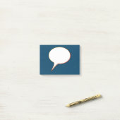 Post-it® Bulle de discussion blanche et noire nom personnal (Sur un bureau)