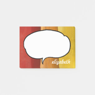 Post-it® Bulle de discussion nom personnalisé