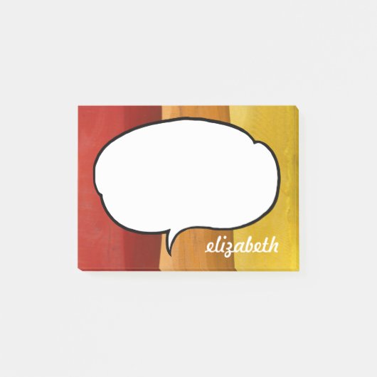 Post-it® Bulle de discussion nom personnalisé (Devant)