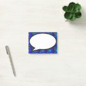 Post-it® Bulle de parole de structure atomique bleue Scienc (Bureau)