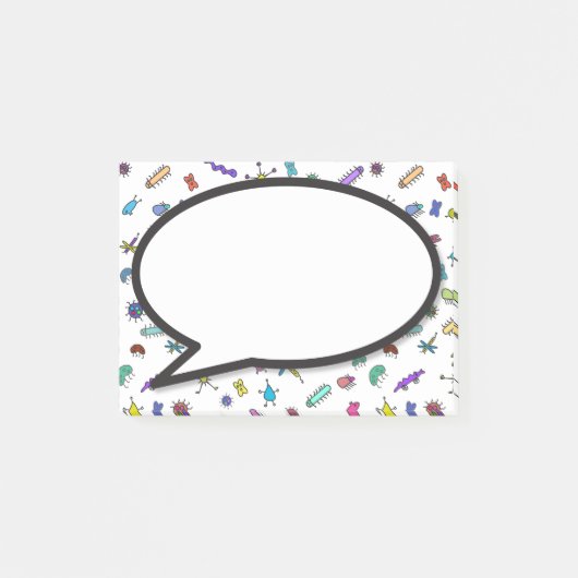 Post-it® Bulle de parole Mini Bugs et Mini Beasts (Devant)