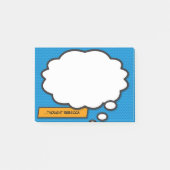 Post-it® Bulle de pensée de bande dessinée personnalisée mo (Devant)