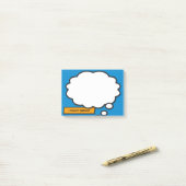 Post-it® Bulle de pensée de bande dessinée personnalisée mo (Sur un bureau)