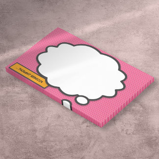 Post-it® Bulle de pensée de nom personnalisé Fun rétro band