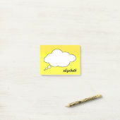 Post-it® Bulle de tableau noir nom personnalisé (Sur un bureau)