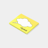 Post-it® Bulle de tableau noir nom personnalisé (Incliné)