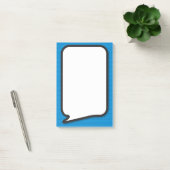 Post-it® Bulle de texte de bande dessinée bleue simple et a (Bureau)