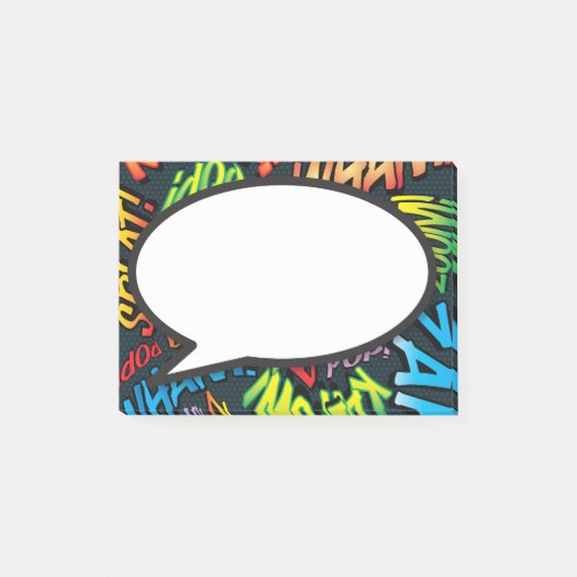 Post-it® Bulle de texte de bande dessinée moderne amusante (Devant)