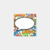 Post-it® Bulle de texte de bande dessinée rétro amusante (Devant)