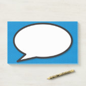 Post-it® Bulle de texte de bande dessinée simple et moderne (Sur un bureau)