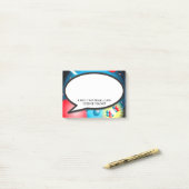 Post-it® Bulle de texte de parole divisant l'atome Professe (Sur un bureau)