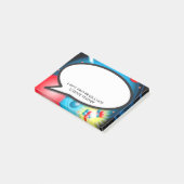 Post-it® Bulle de texte de parole divisant l'atome Professe (Incliné)