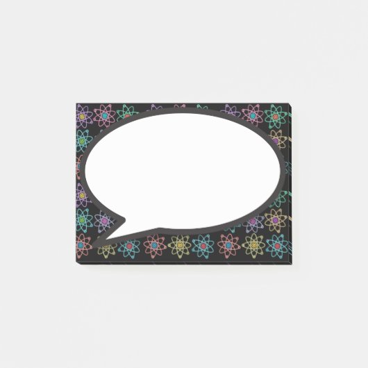 Post-it® Bulle de texte Structure Atomique Science (Devant)