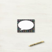 Post-it® Bulle de texte Structure Atomique Science (Sur un bureau)