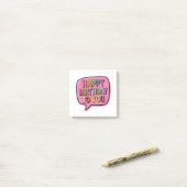 Post-it® Bulle Joyeux Anniversaire (Sur un bureau)