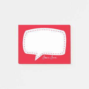 Post-it® Bulle Red Talk Personnalisée bulle de discours de